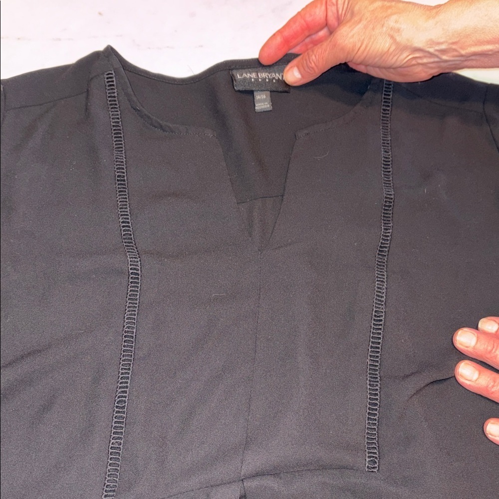 Lane Bryant Black Blouse size 14-16 - Picture 2 of 7